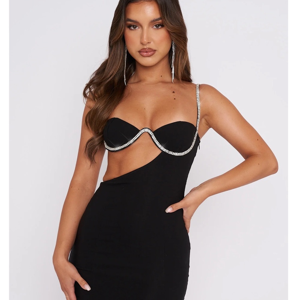 White Fox Boutique Turn Back Time Mini Dress in Black